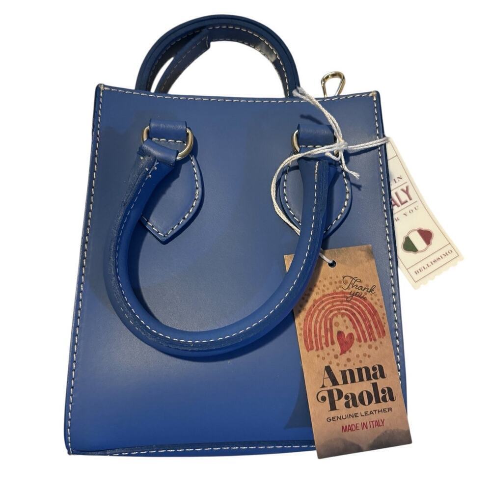 NWT Bellissimo Anna Paola Handbag Purse Handmade in Italy Color: Glicine